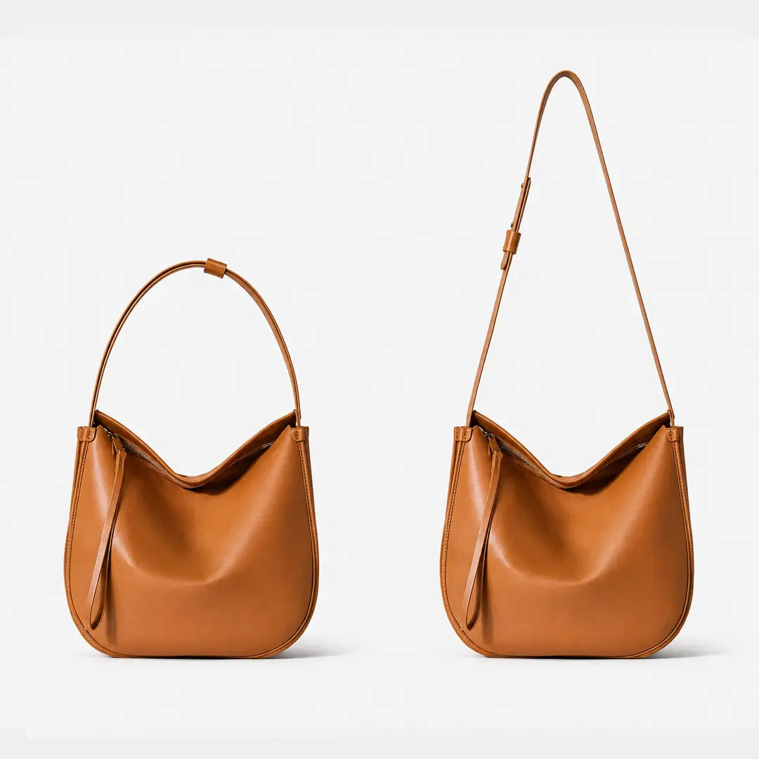 Gexo Genuine Cowhide Leather Hobo Bag - Soft Leather - 4