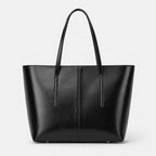 Gexo Large Structured Leather Tote - Work Bag, Travel