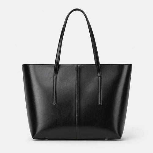Gexo Large Structured Leather Tote - Work Bag, Travel