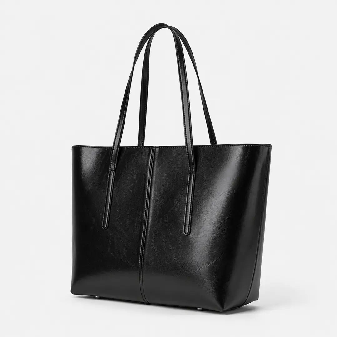 Gexo Large Structured Leather Tote - Work Bag, Travel 1