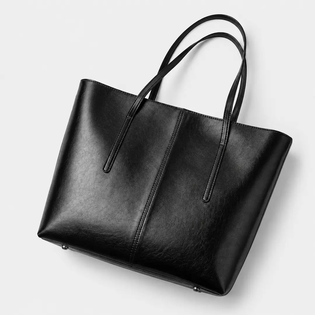Gexo Large Structured Leather Tote - Work Bag, Travel 2