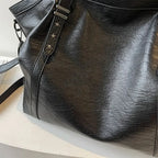 Gexo Oversized Brown Tote Bag, Shoulder and Crossbody Handbag