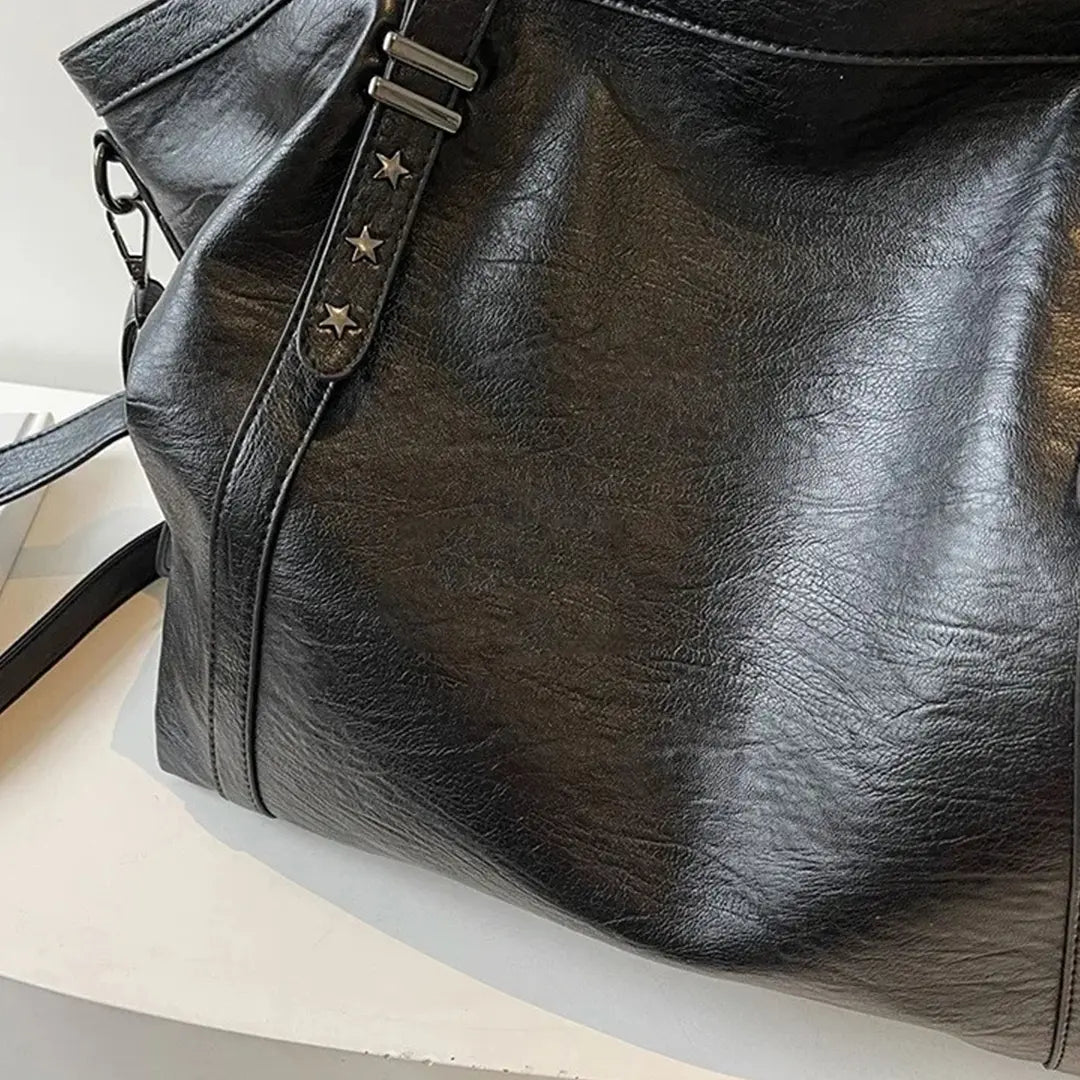 Gexo Oversized Brown Tote Bag, Shoulder and Crossbody Handbag