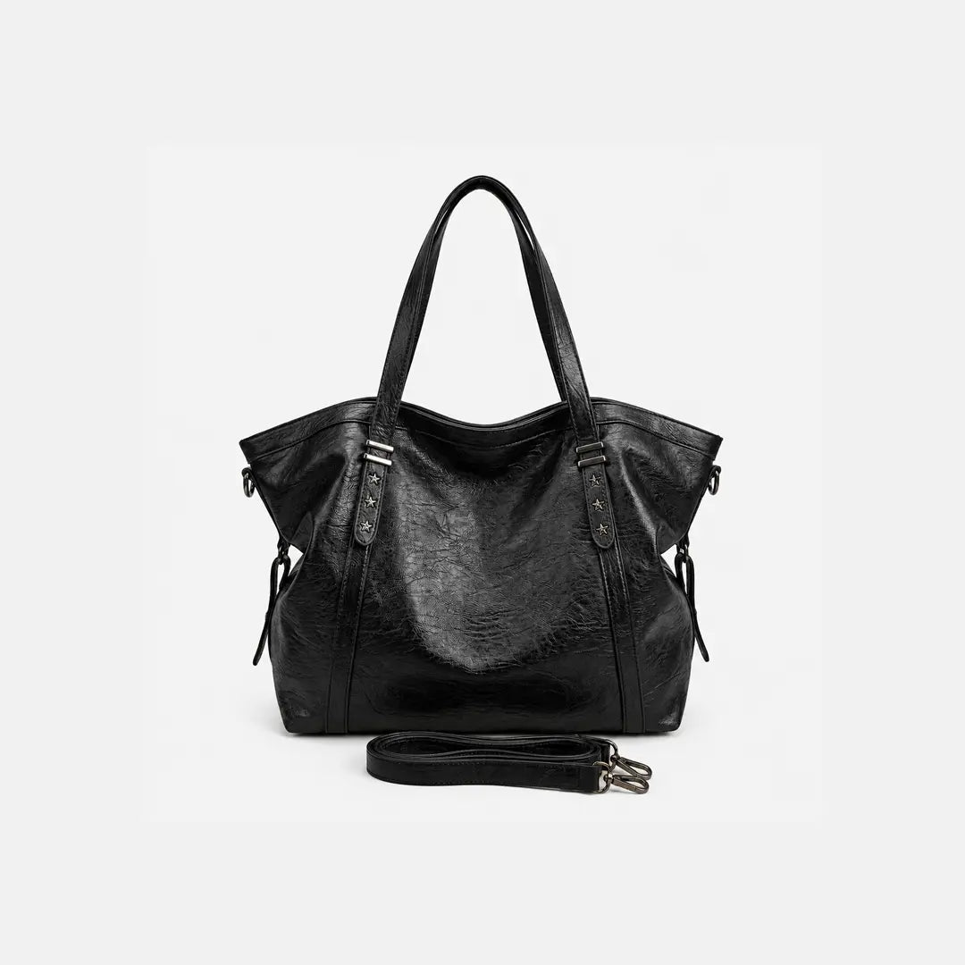 Gexo Oversized Brown Tote Bag, Shoulder and Crossbody Handbag