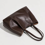 Gexo Oversized Vegan Leather Tote - Fits 15 inch Laptop, A4, Daily Carry - 1