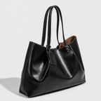 Gexo Oversized Vegan Leather Tote - Fits 15 inch Laptop, A4, Daily Carry - 4