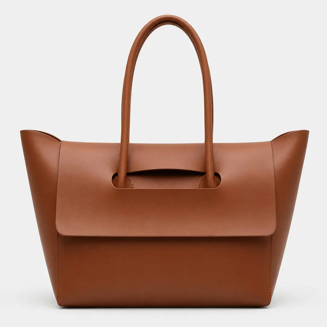 Gexo Professional Structured Work Tote - Fits 15 inch Laptop - Brown