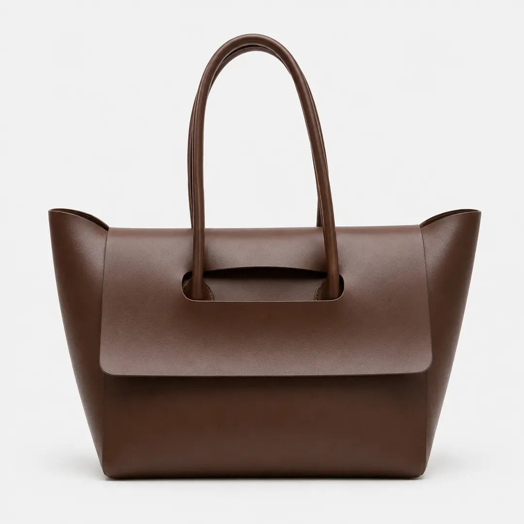 Gexo Professional Structured Work Tote - Fits 15 inch Laptop - Coffee