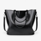 Gexo Vintage Oil Leather Tote - 3-in-1 Carry Style - 1