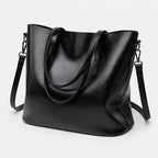 Gexo Vintage Oil Leather Tote - 3-in-1 Carry Style - 3