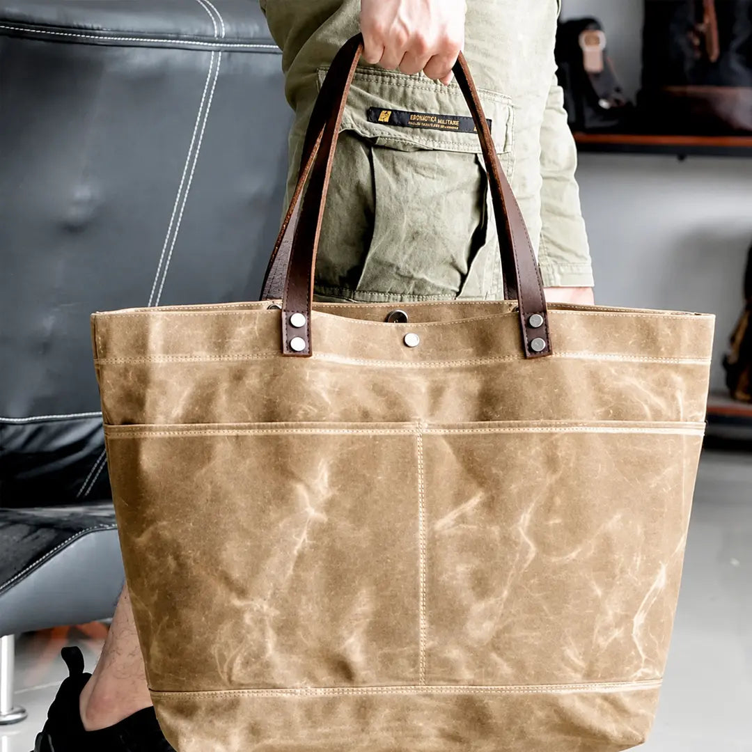 Gexo Canvas Tote Bag, Large Everyday Shopper Shoulder Handbag